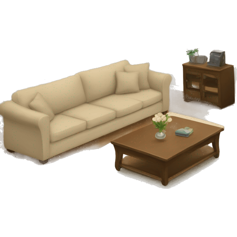 Large beige living room emoji