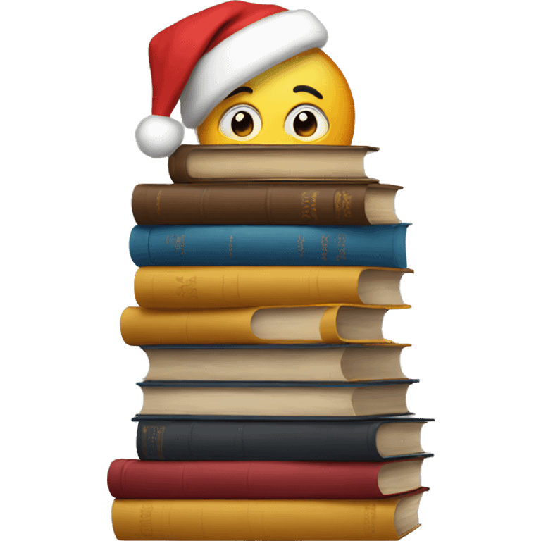 santas stacked books emoji