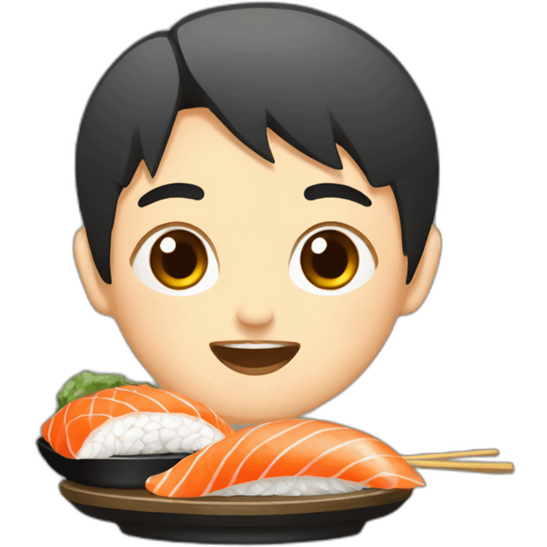 asiat who eat sushis emoji