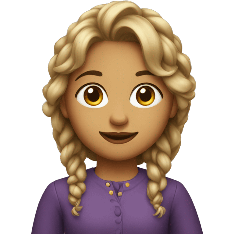 Fille métisse  emoji