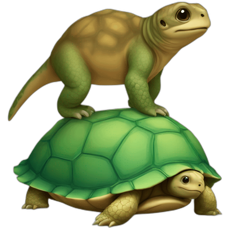 Une otarie sur une tortue emoji