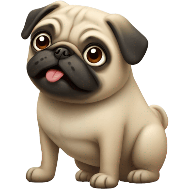 Pug pooping emoji