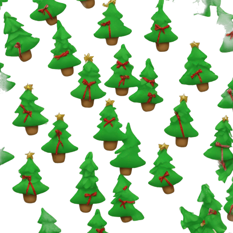 Christmas tree with bows on it instead of ornaments  emoji