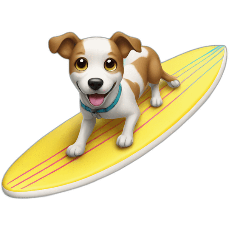 Surfing dog  emoji