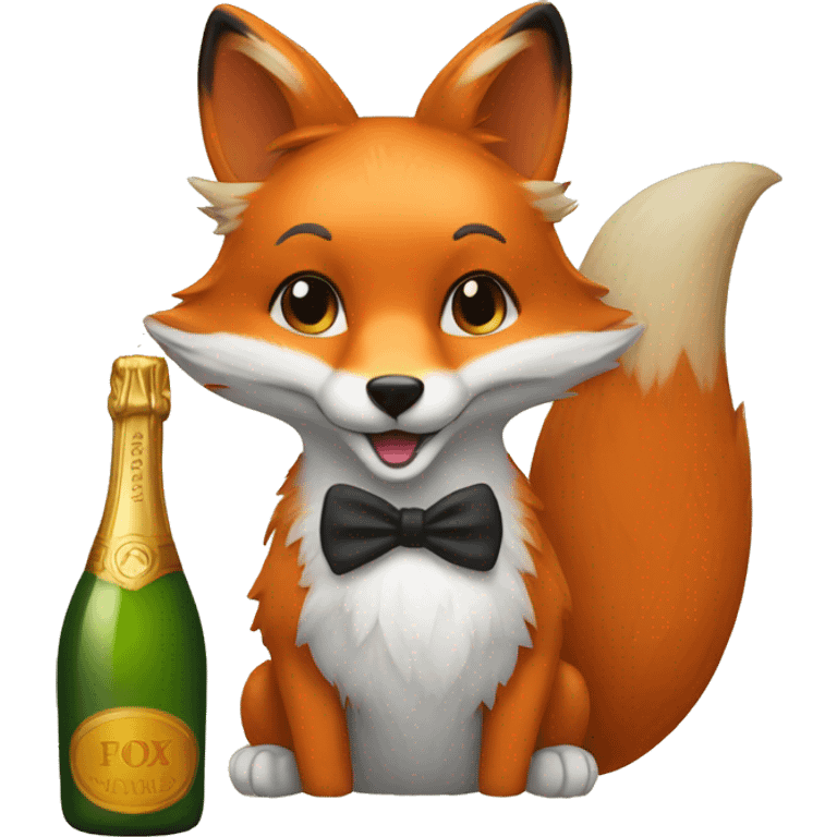 fox with champagne  emoji