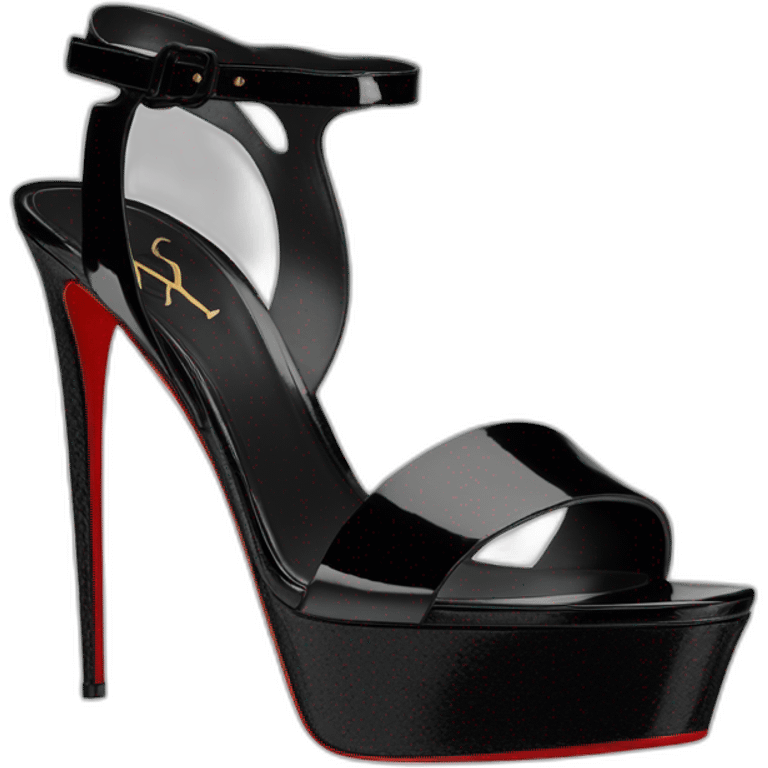 Ysl heel sandal TRIBUTE PLATFORM SANDAL black PATENT LEATHER emoji