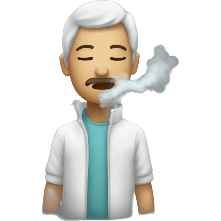 nariz respirando por la fosa nasal izquierda emoji