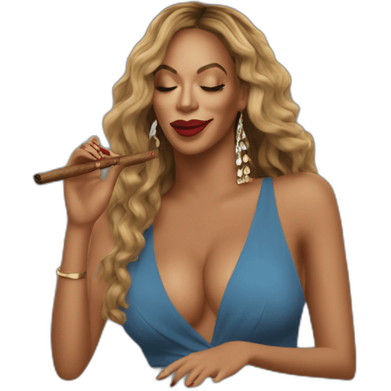 beyonce smoking cuban cigar emoji