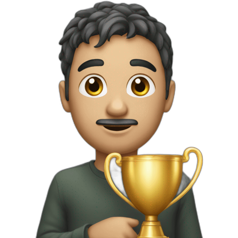 Rata con un trofeo de victoria  emoji