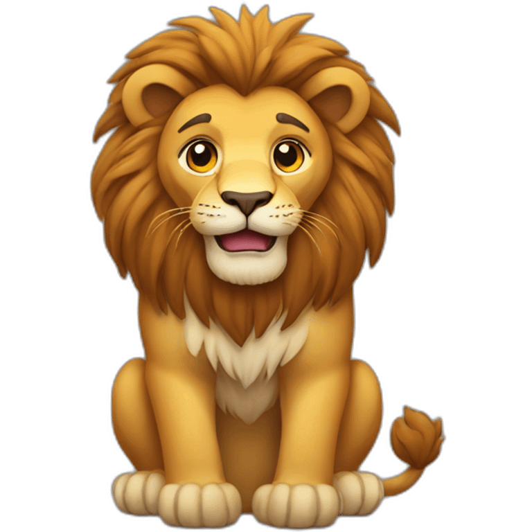 lion. paws together emoji