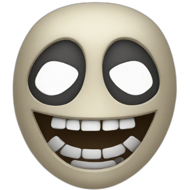 happy and scary mask emoji