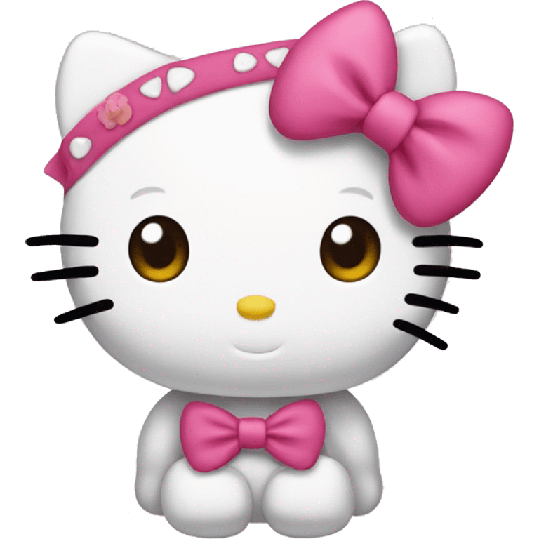 hello kitty with a cute bow  emoji