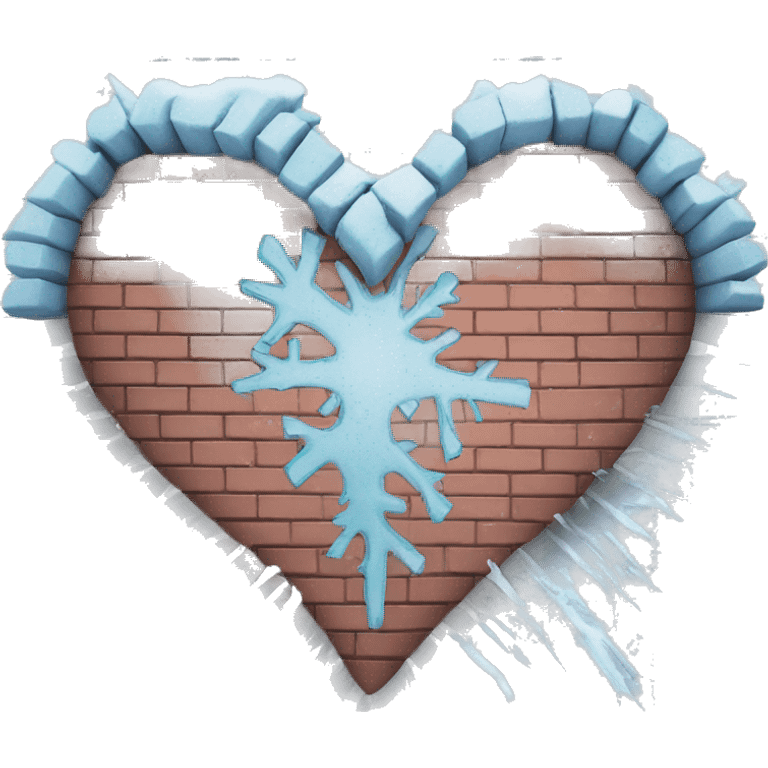 Frozen heart with bricks around emoji