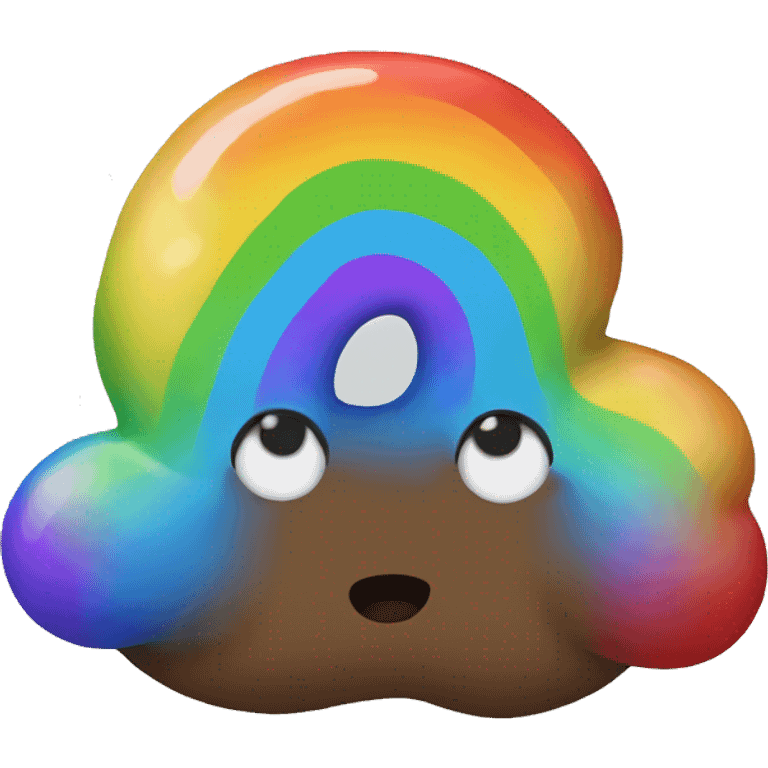 rainbow poop  emoji