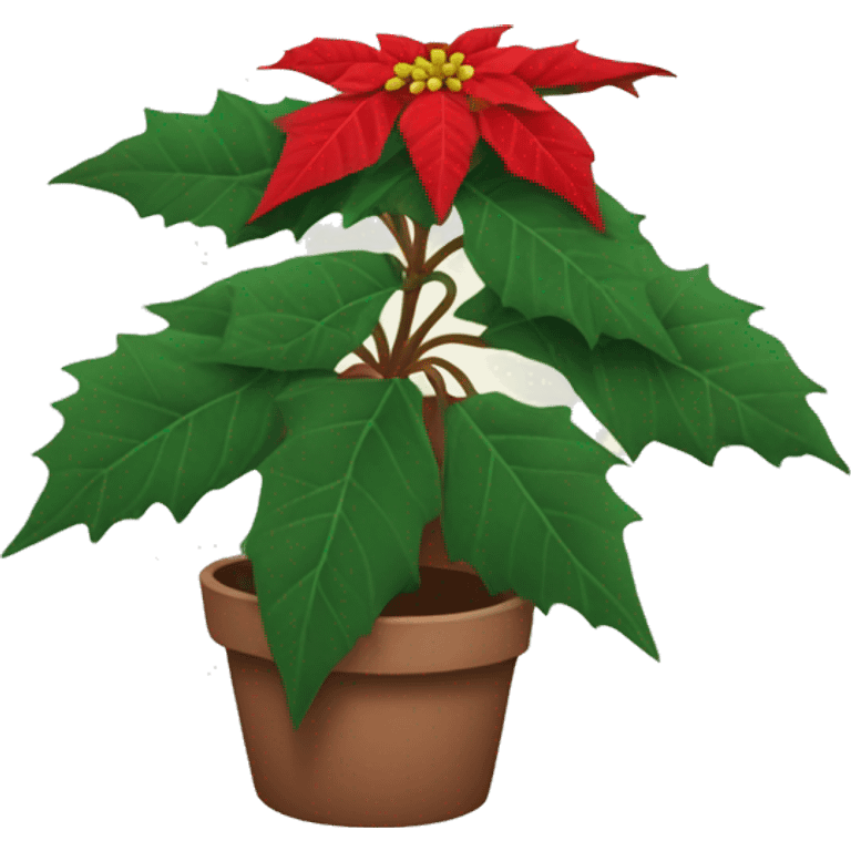 Large poinsettia plant emoji