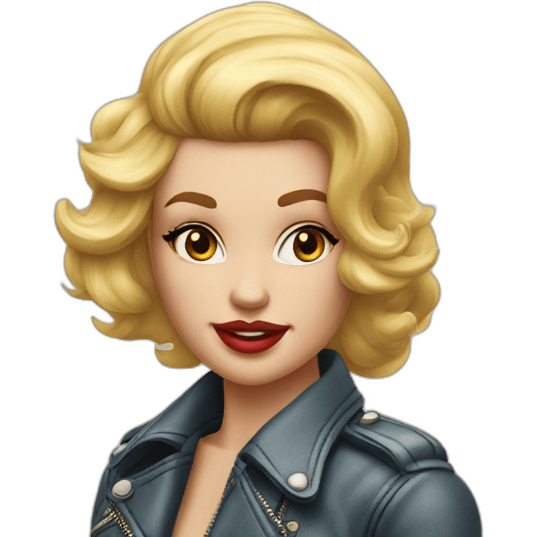 pin up blond moto emoji