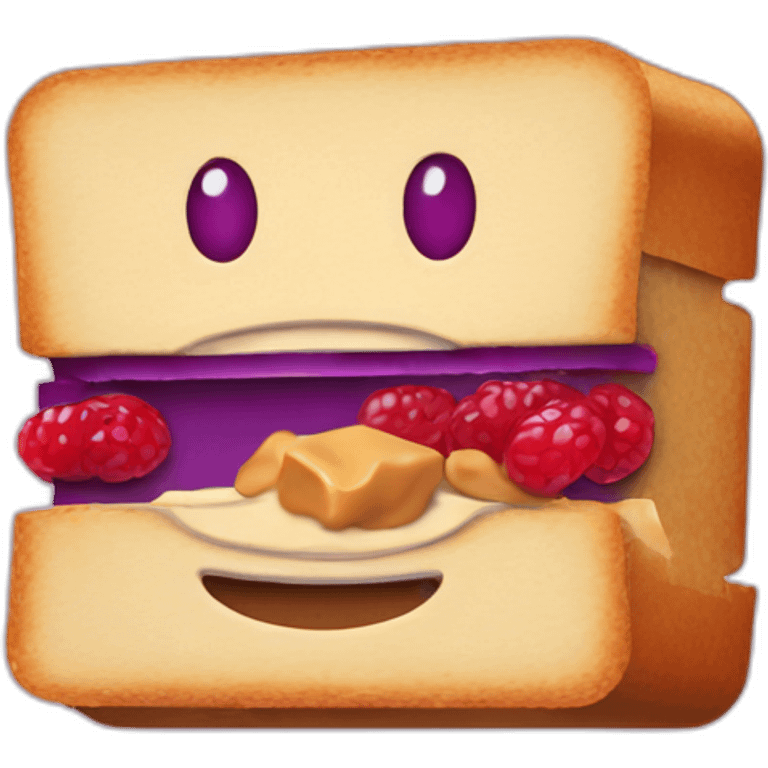 VHS player with peanut butter and jelly sandwich in it emoji