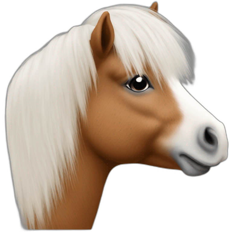 side view of a shetland pony emoji