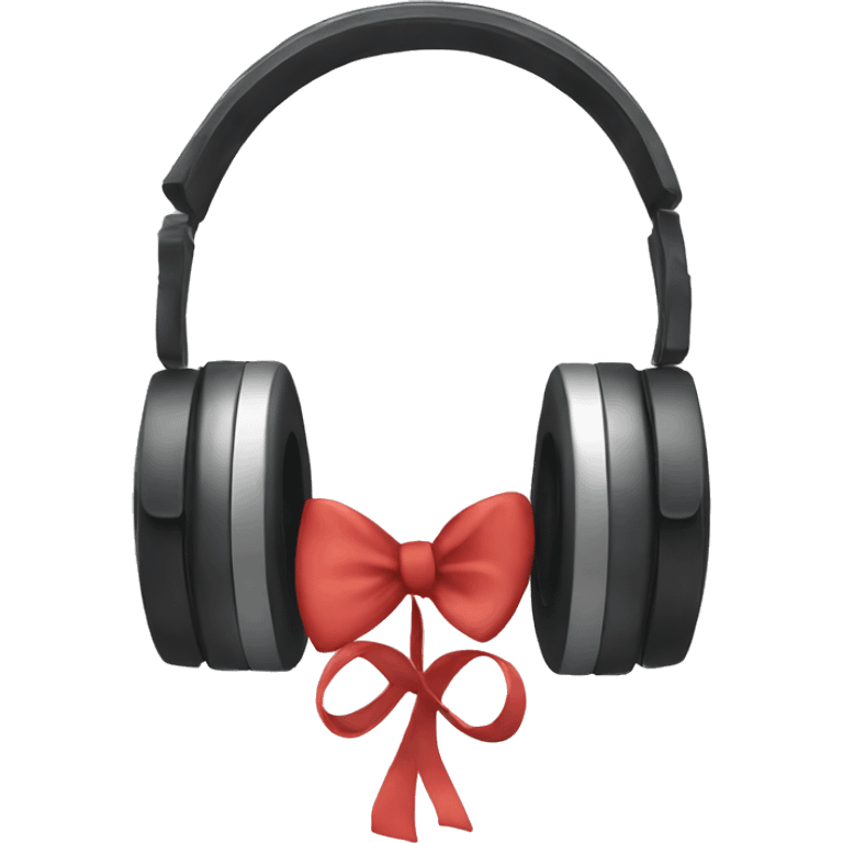 headphones with a bow emoji