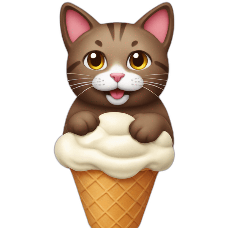 Cat ice cream emoji