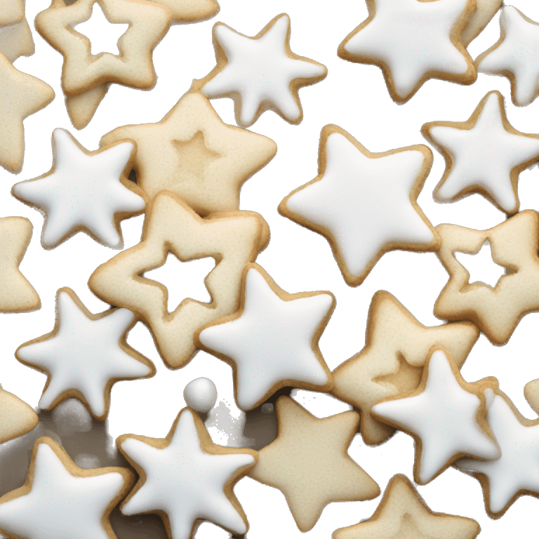 Christmas Cookie star shaped sugar glazed  emoji