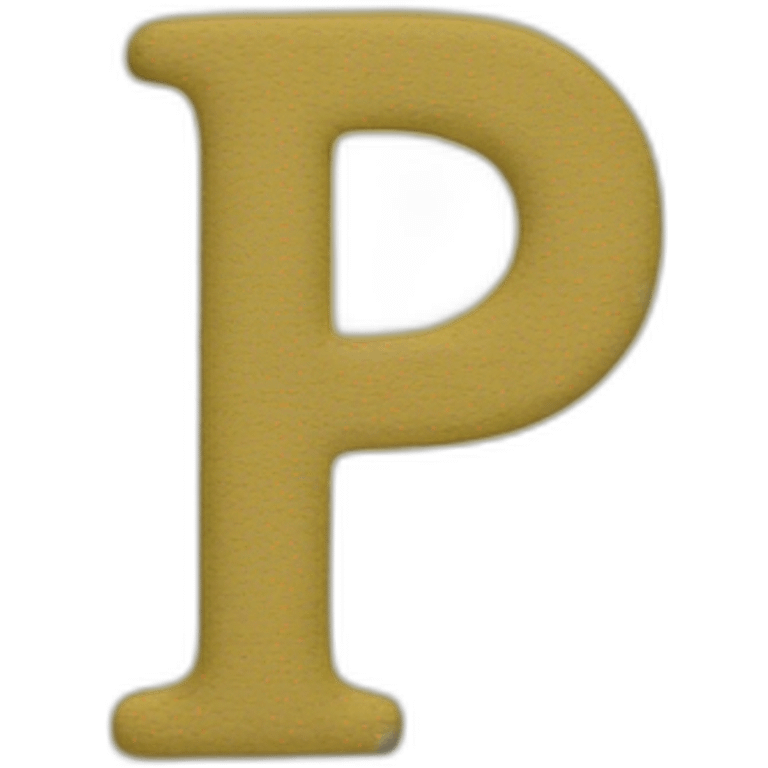 Letter P in color yellow emoji