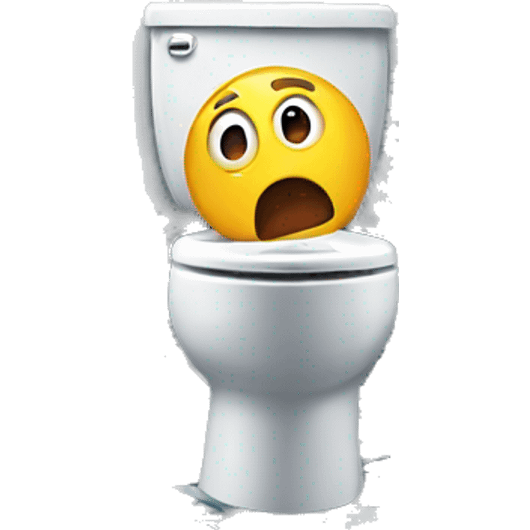 Phone falling into a toilet emoji