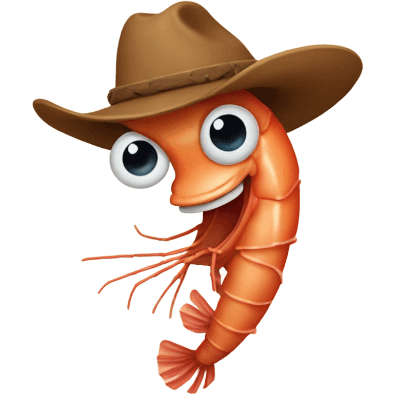 Shrimp with cowboy hat  emoji