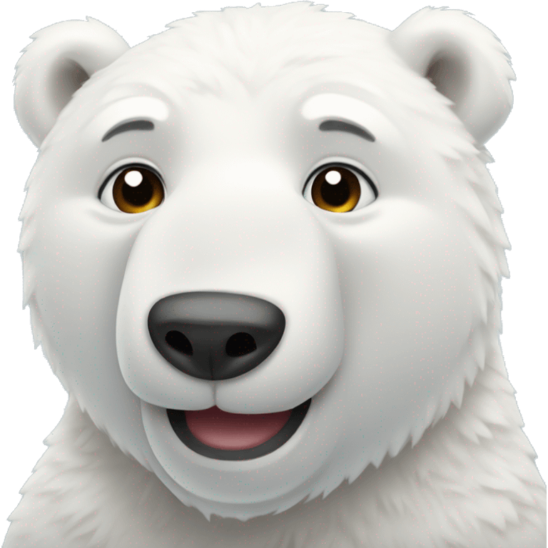 Cute, polar bear emoji