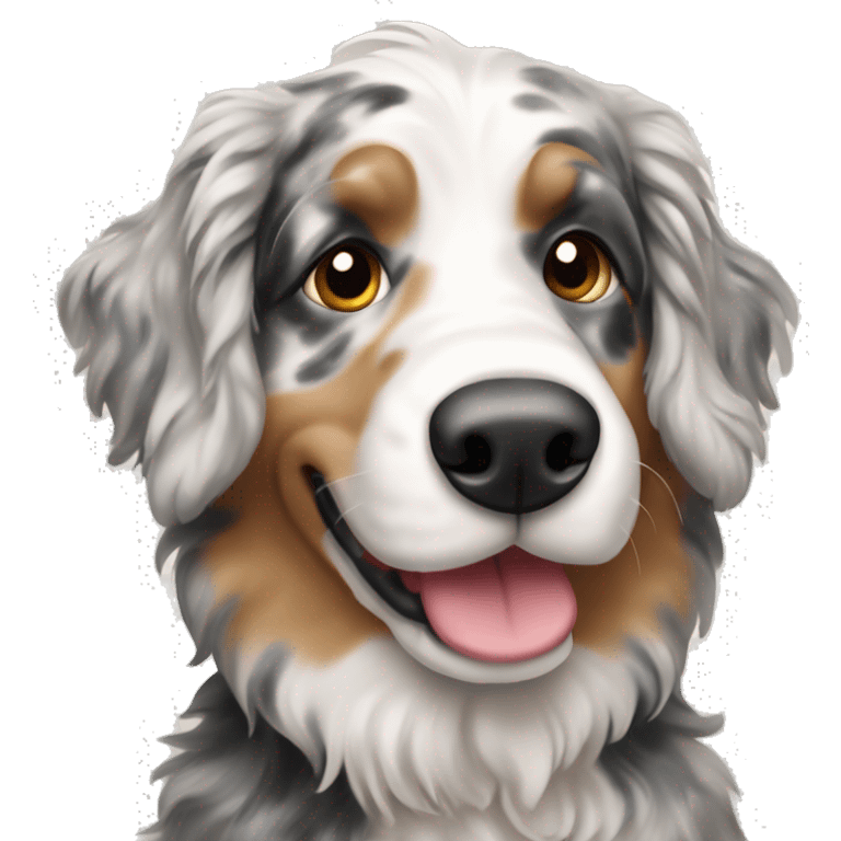 Merle Aussie doodle dog  emoji