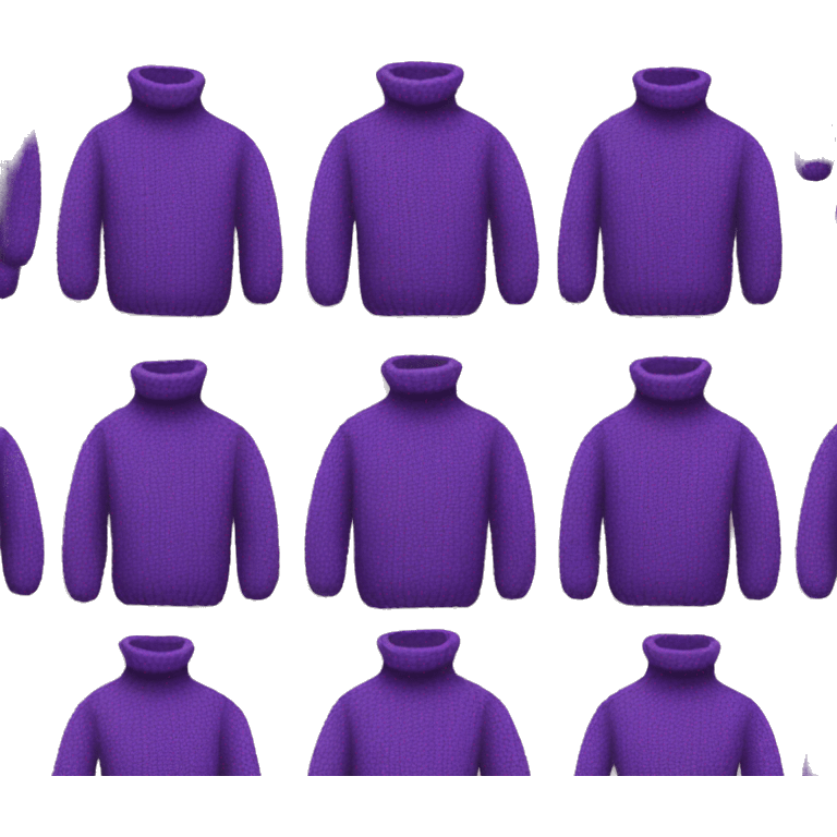 Purple knitted turtleneck sweater emoji