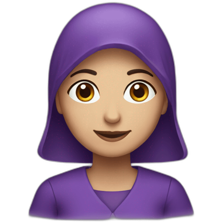 Armenian woman saying hi in purple clouths  emoji