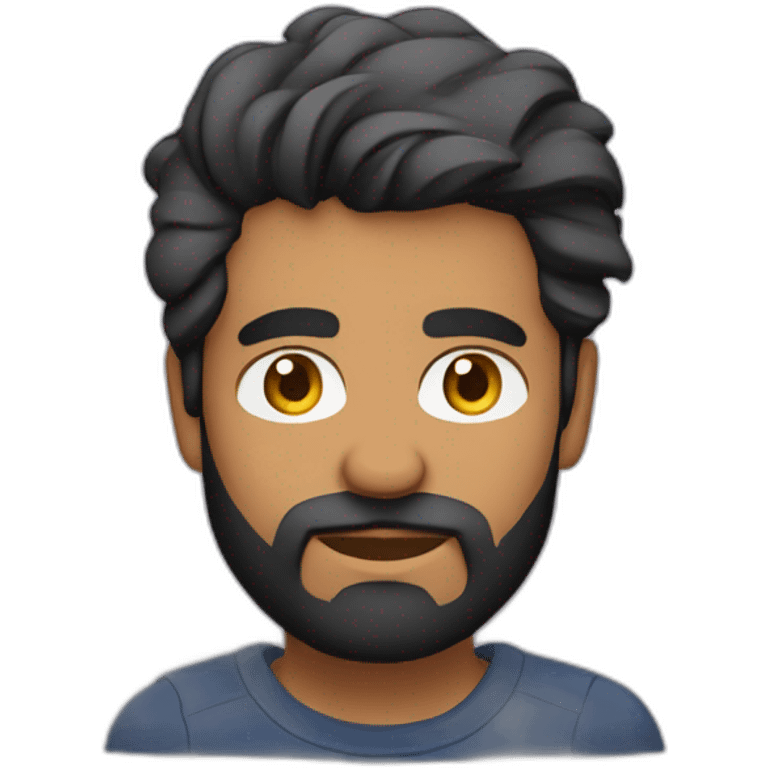 sri lankan 25 year old handsome and stylish guy with a beard with a frowning face emoji