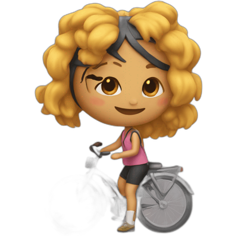 Chica en bici emoji