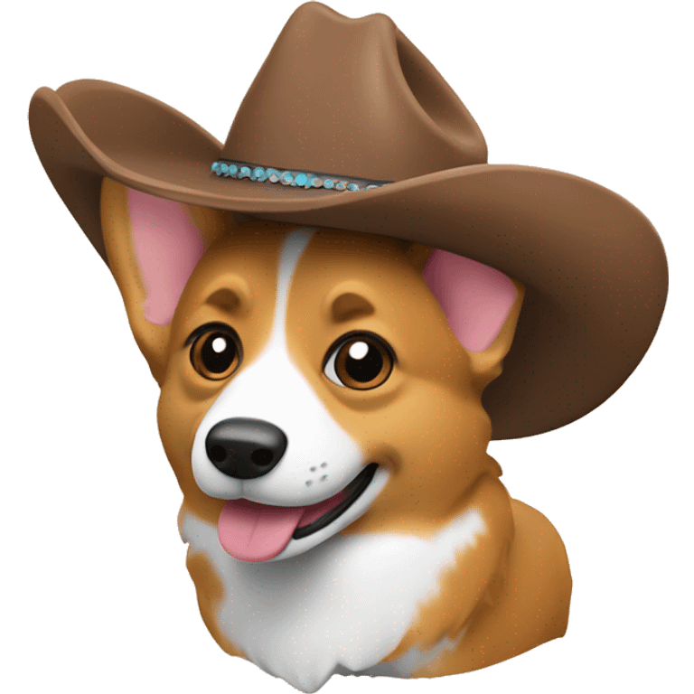 Corgi with cowboy hat emoji