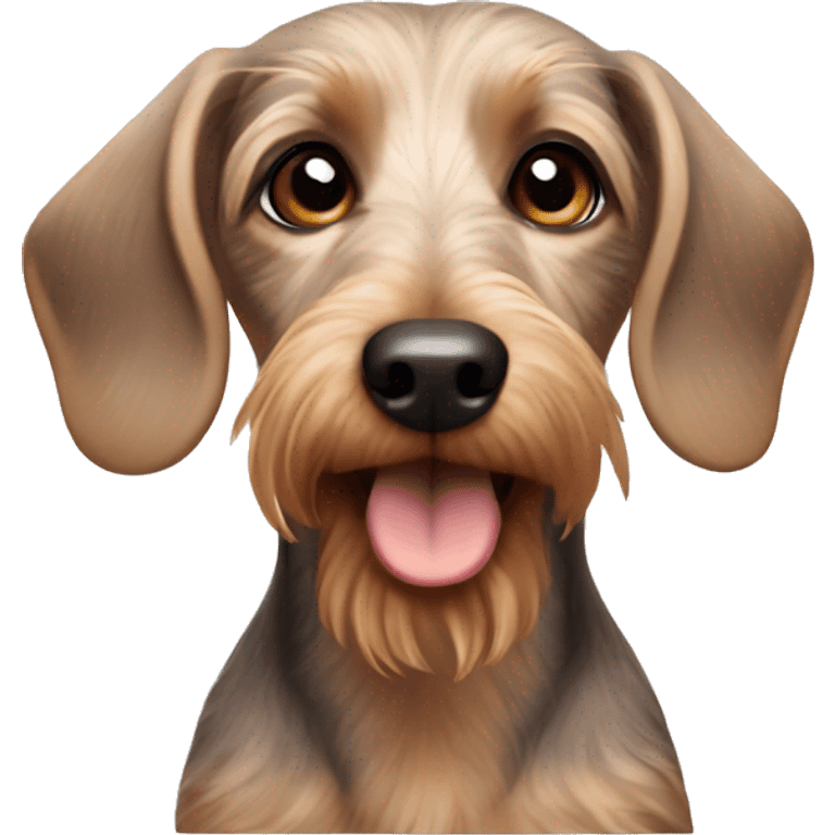 Cream wirehaired dachshund  emoji