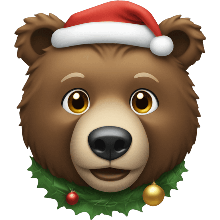 Christmas bear emoji