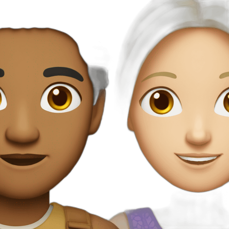 interracial couple consisting of indian man and white woman emoji