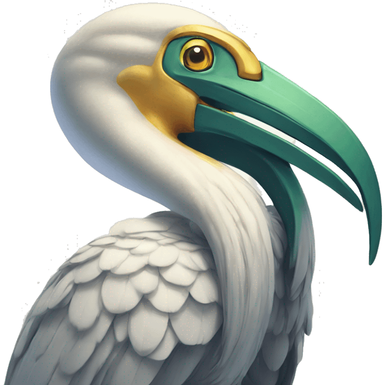 thoth egyptian god ibis head thinking emoji