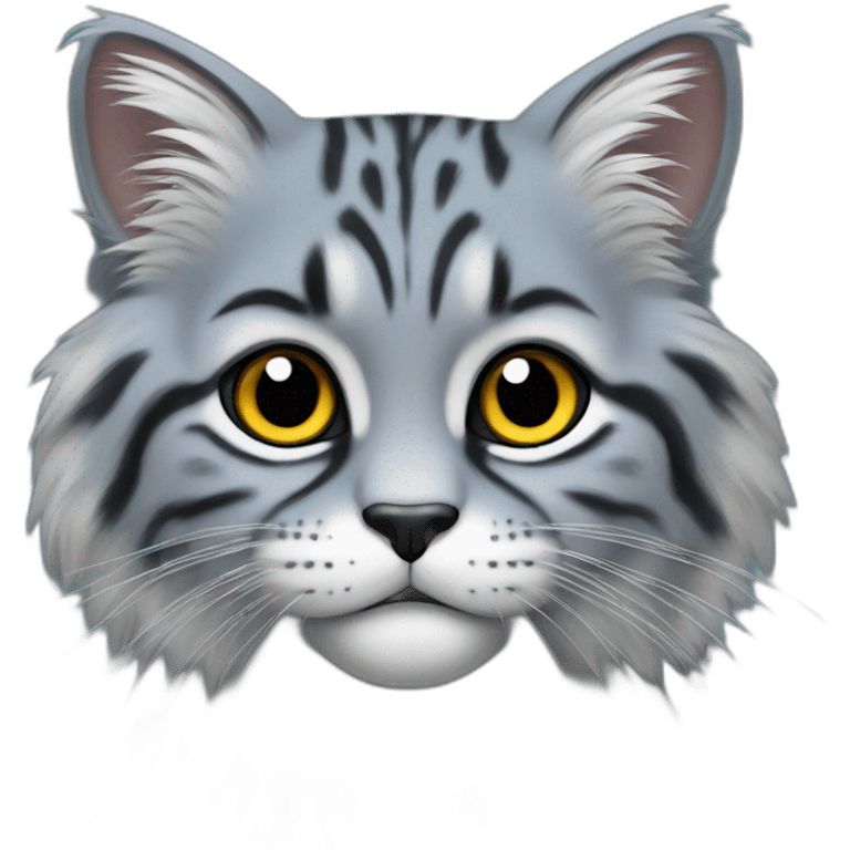 Manul cat blue emoji