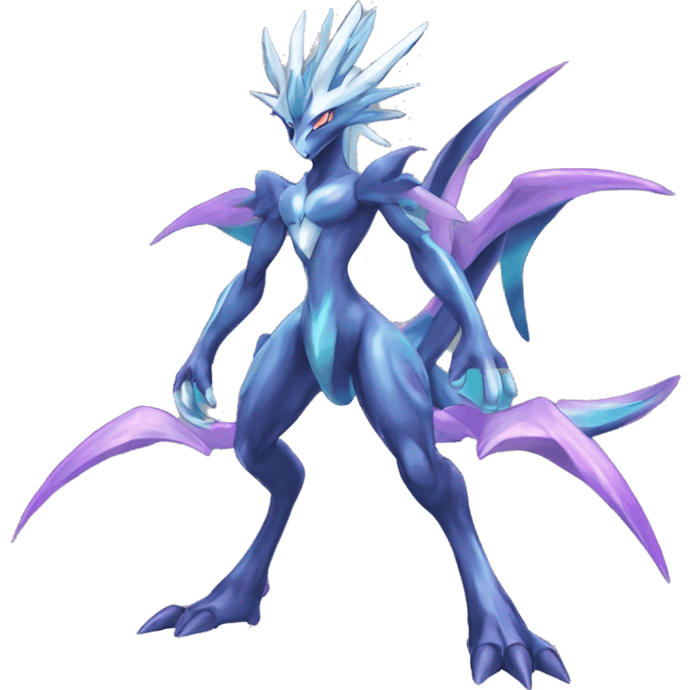  cool edgy shiny colorful godly ethereal Suicune-Dialga-Fakemon full body emoji