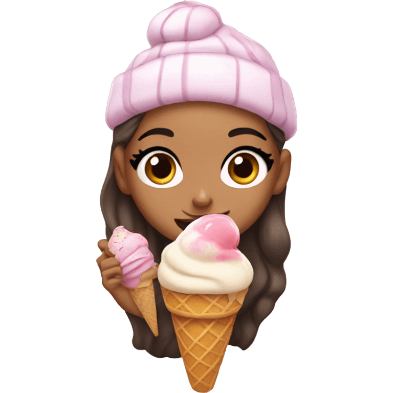 Ariana grande with ice cream emoji