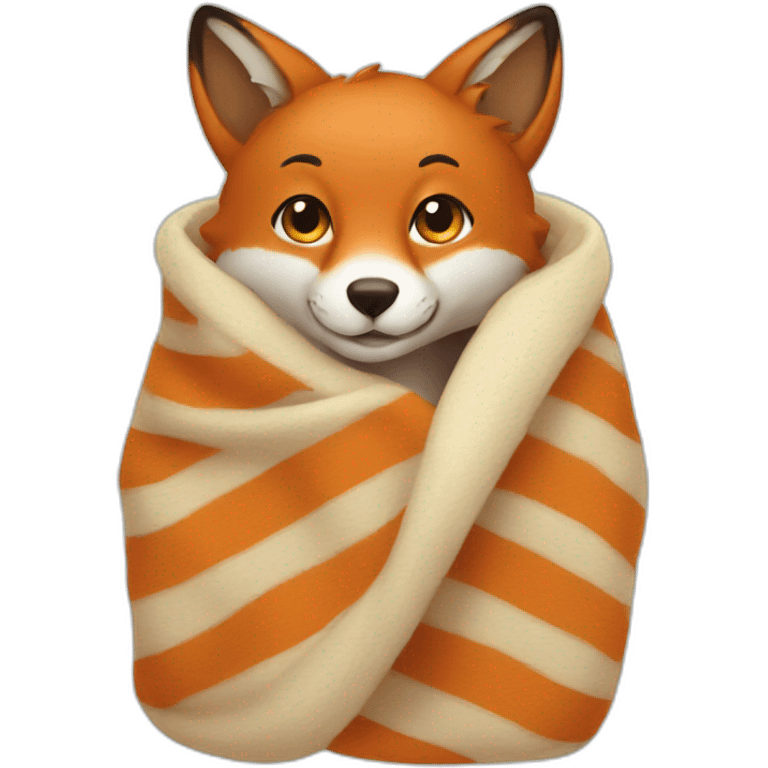 Fox in blanket emoji