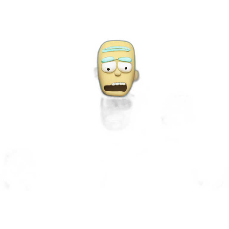 Rick Sanchez back of head form behind emoji