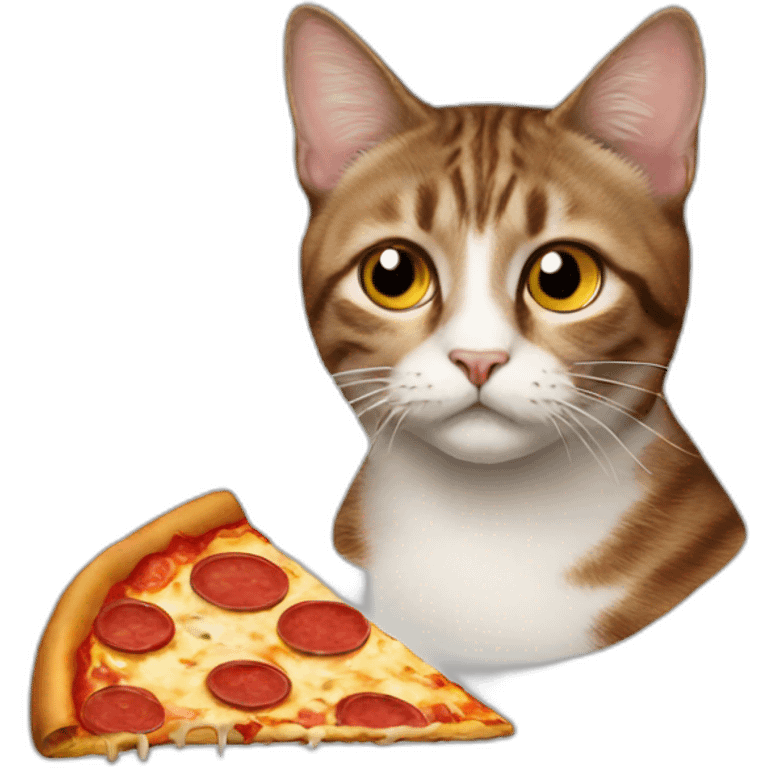 cat and pizza emoji