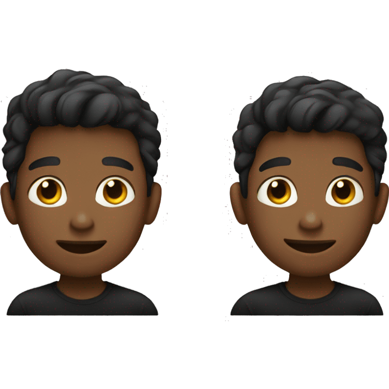 two boys in black shirts emoji