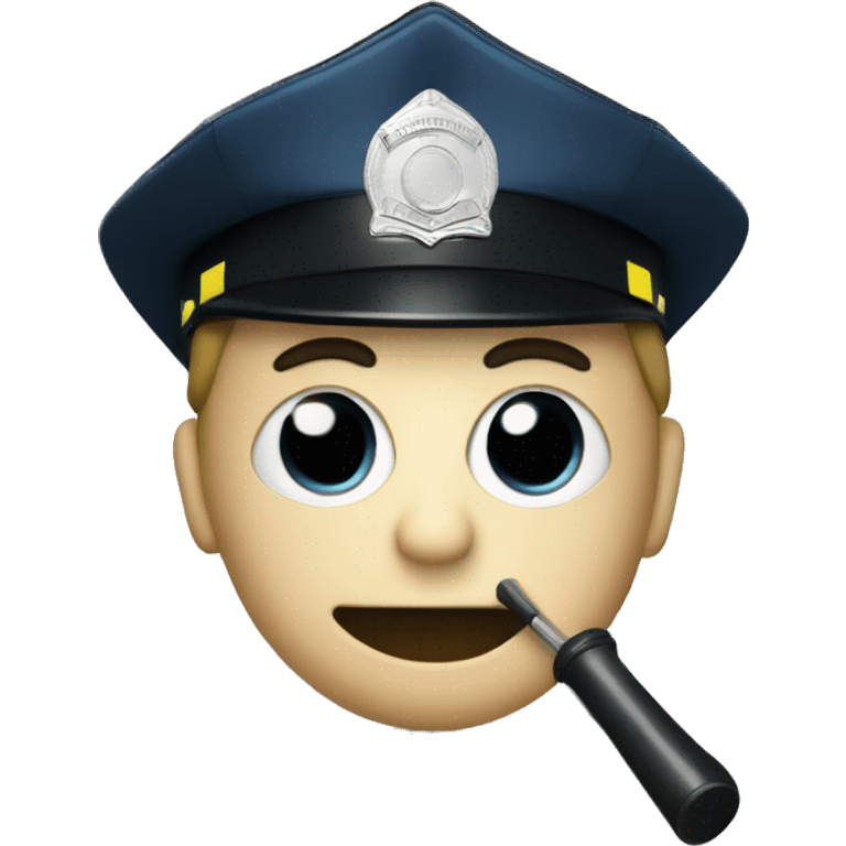 police with detective hat and magnifying glass emoji