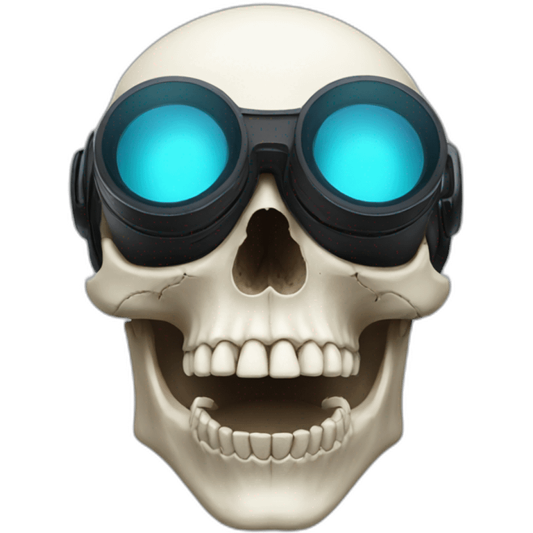 skull with VR goggles emoji