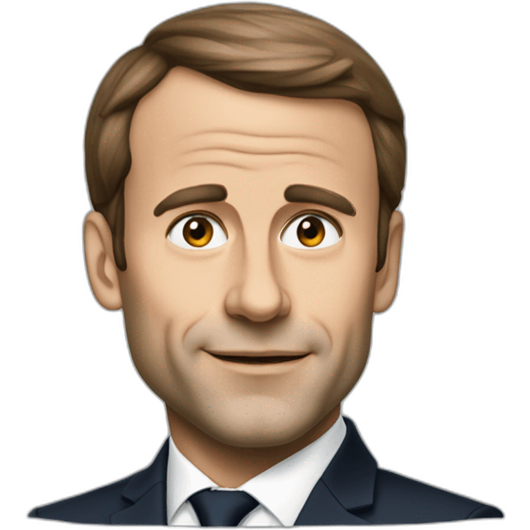 Macron qui dessine emoji