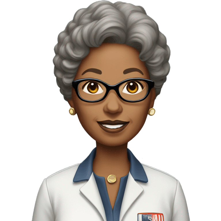 Annie Easley, NASA scientist uniform, unbespectacled emoji